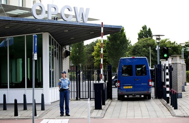 Het hoofdkwartier van het OPCW in Den Haag.