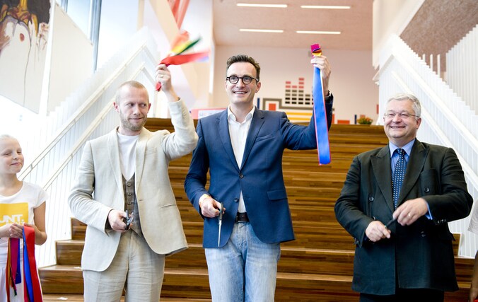 Bruno De Lille (Groen), Pascal Smet (sp.a) en Guy Vanhengel (Open Vld).