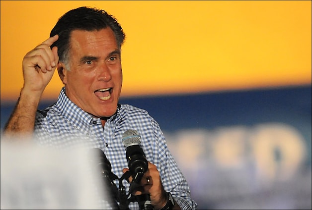 Mitt Romney, Obama's Republikeinse uitdager.