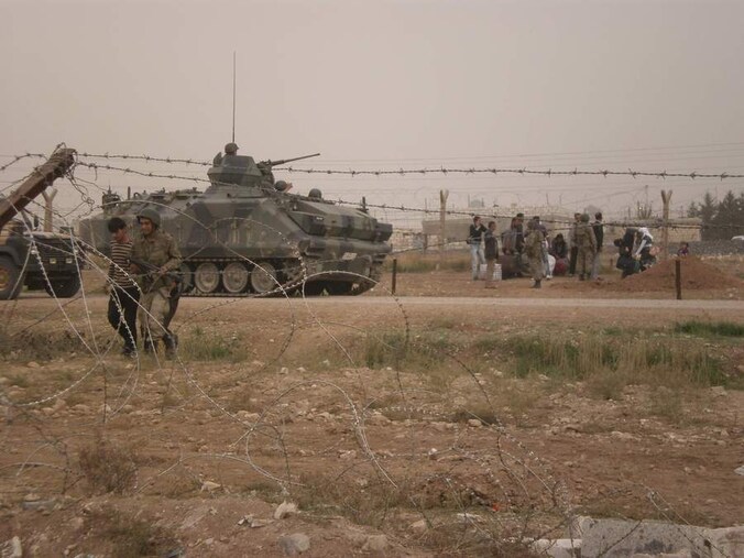 De Turks-Syrische grens.