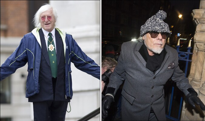 Jimmy Savile (links) misbruikte vermoedelijk honderden jonge meisjes, Gary Glitter had het meer voor jongetjes.