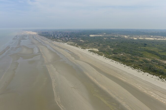 De kustlijn van De Panne.