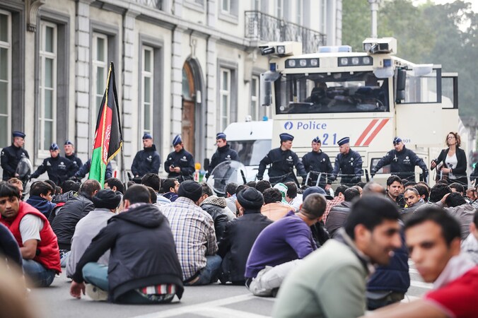 Gisteren liep een betoging van de Afghanen in Brussel uit de hand.