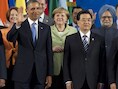 Angela Merkel (r.) met Barack Obama (l.) tijdens de G20-top in Mexico eerder dit jaar.