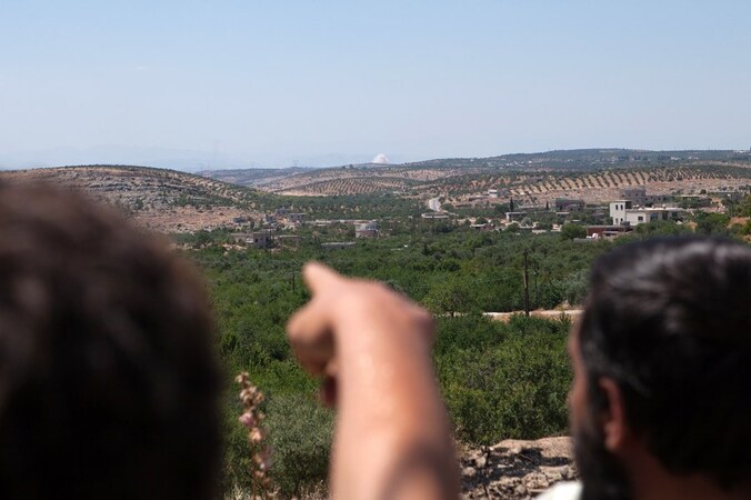 Rook in Latakia na luchtaanval.