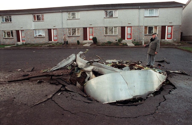 Een foto genomen op 22 december 1988 in het Schotse Lockerbie.