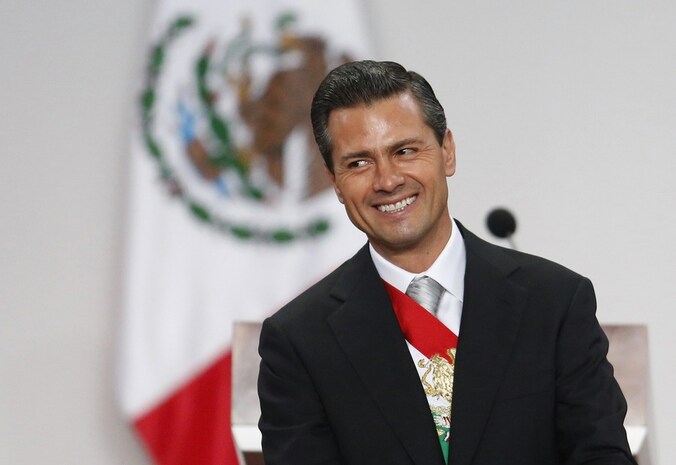 De president van Mexico Enrique Pena Nieto.