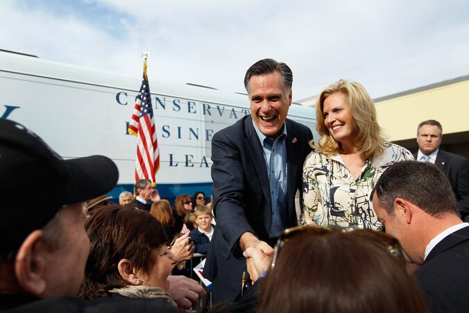 Mitt en Ann Romney.