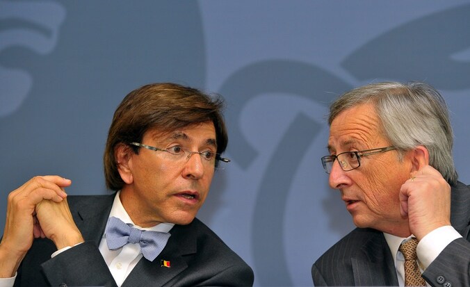 Premier Elio Di Rupo en de Luxemburgse premier Jean-Claude Juncker.