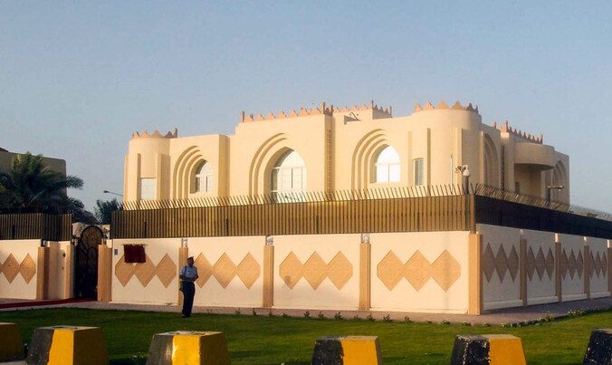 Het omstreden talibankantoor in Doha.