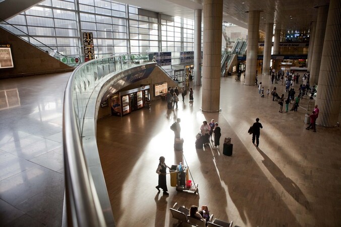 De luchthaven Ben Gurion.