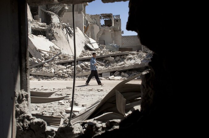 Straatbeeld van al-Bab op 1 september.