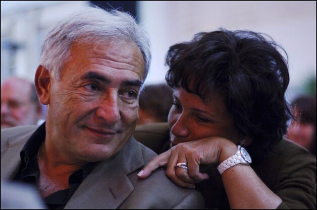 Dominique Strauss-Kahn met zijn vrouw Anne Sinclair, journaliste bij TF1.