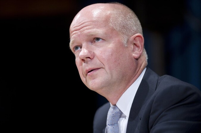 De Britse minister van Buitenlandse Zaken William Hague.