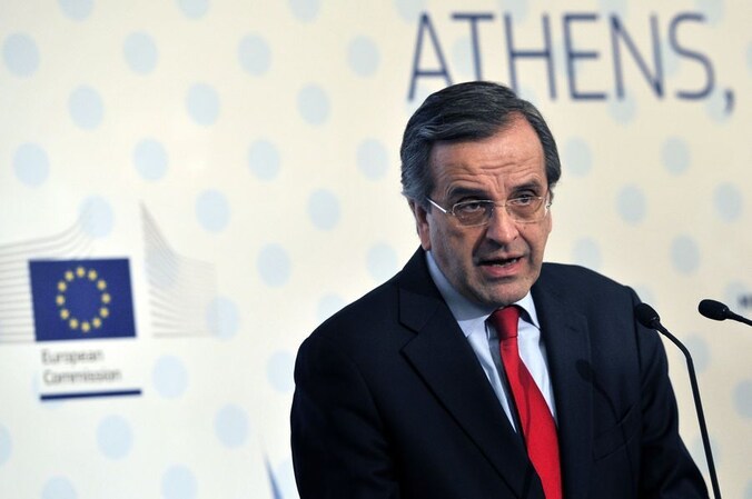 De Griekse eerste minister Antonis Samaras.