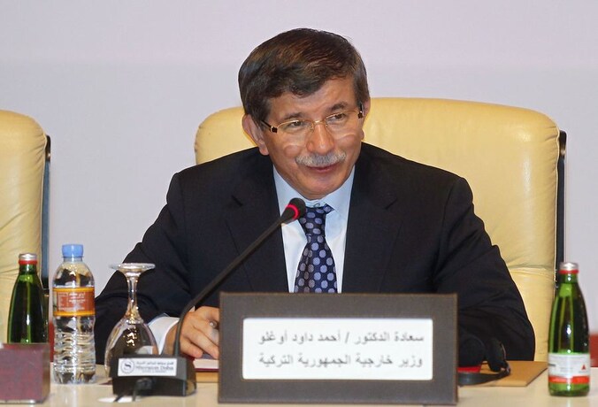 Turks minister van Buitenlandse Zaken Ahmet Davutoglu.