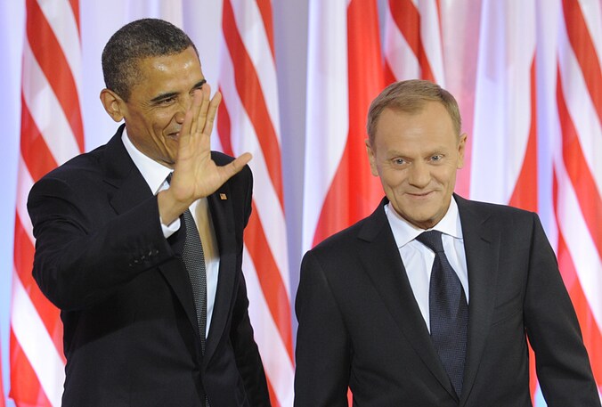 Obama en de Poolse premier Donald Tusk.