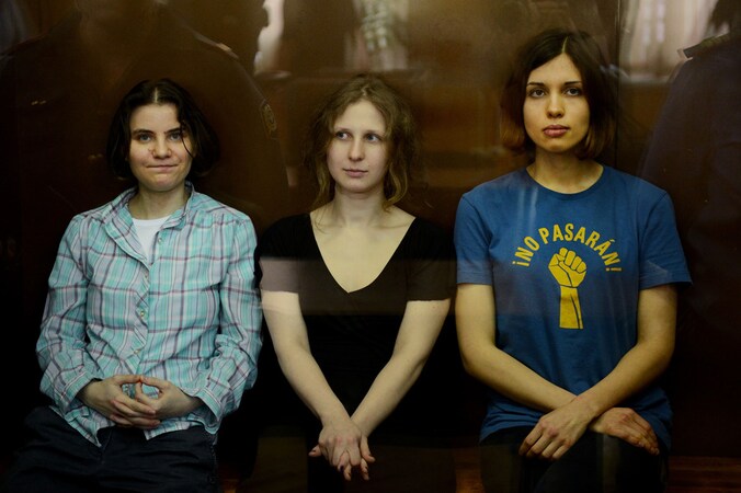 Nadezhda Tolokonnikova, Maria Alyokhina en Yekaterina Samutsevich van Pussy Riot