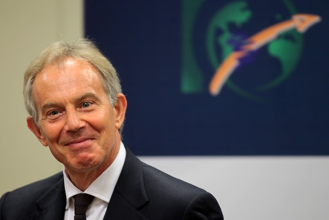 De Britse ex-premier Tony Blair.