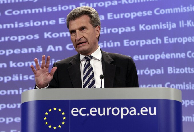 Eurocommissaris voor Energie Günther Oettinger.