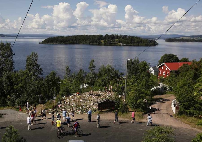 Op het Noorse eiland Utoya vielen 69 dodelijke slachtoffers.