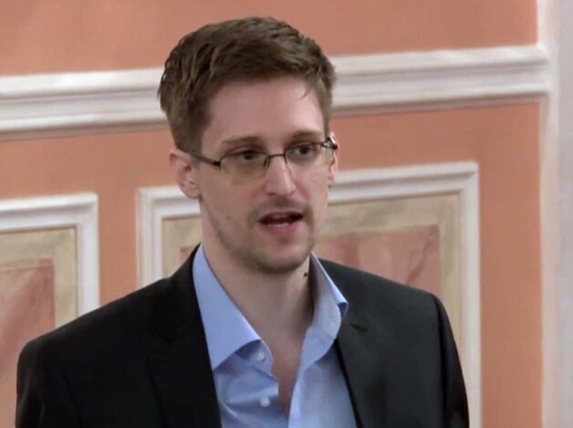Edward Snowden in Moskou.