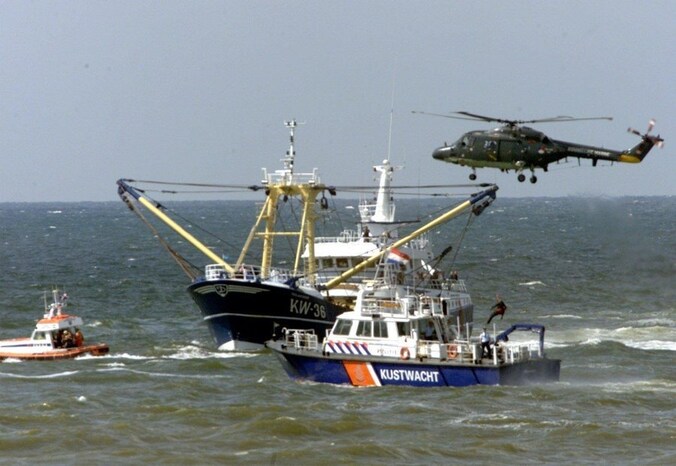 Een reddingsoefening van de kustwacht (archieffoto).