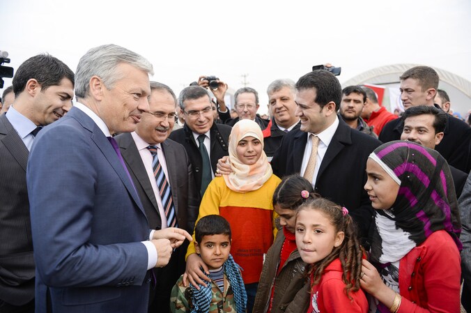 Reynders gisteren bij zijn bezoek aan Turkije.