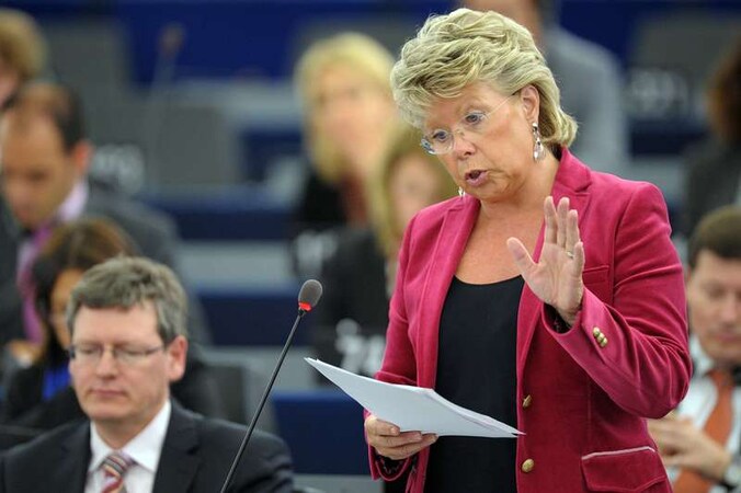 De Luxemburgse Europees Commissaris voor Justitie Viviane Reding