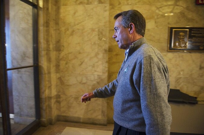 De Republikein John Boehner, de 'Speaker' van het Huis van Afgevaardigden.