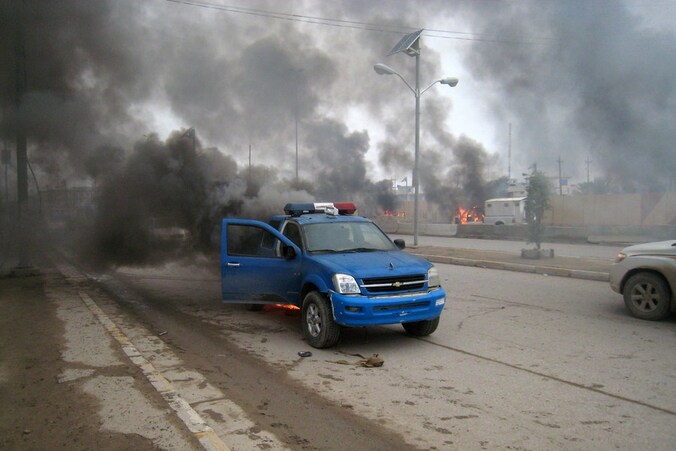 Een beeld van de gevechten in Fallujah op 1 januari.