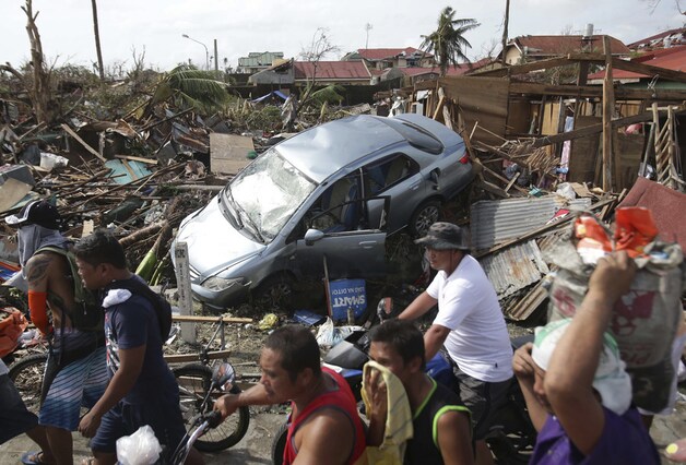 Tacloban op het eiland Leyte is het zwaarst getroffen.
