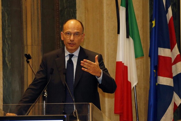 De Italiaanse premier Enrico Letta