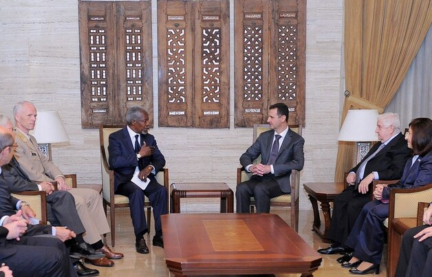 Kofi Annan had deze ochtend een onderhoud met Assad in Damascus.