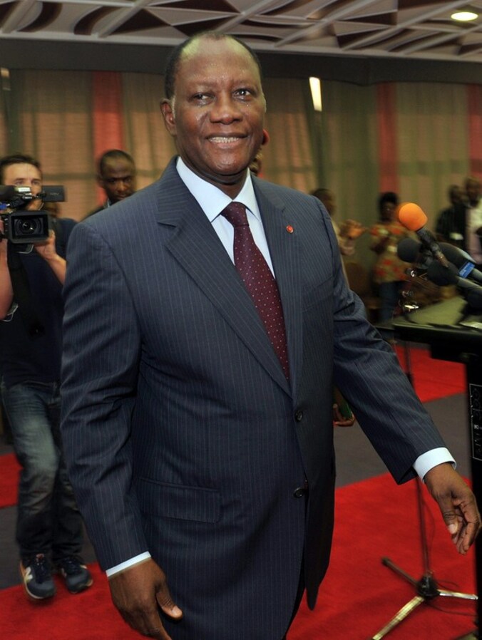 Alassane Ouattara wordt internationaal beschouwd als de overwinnaar van de verkiezingen.