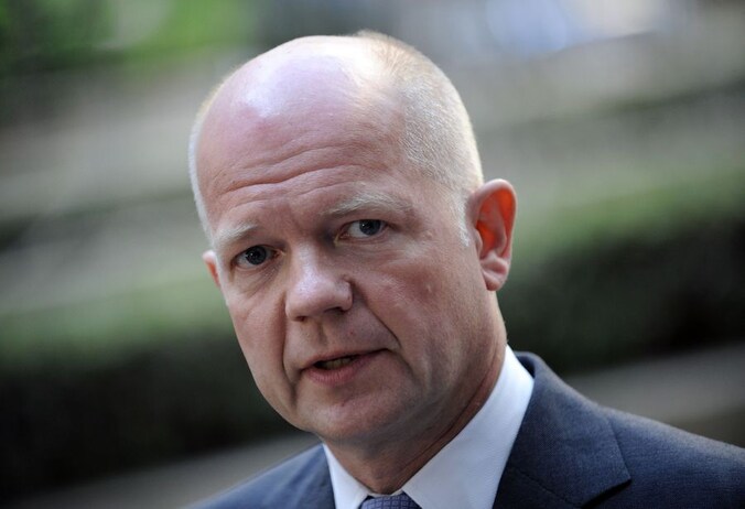 De Britse minister van Buitenlandse Zaken William Hague.