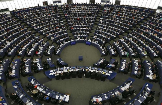 Het Europees Parlement in zitting.