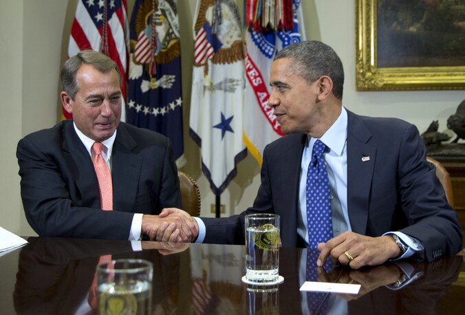 John Boehner, de Republikeinse voorzitter van het Huis van Afgevaardigden, had zondag een afspraak met president Barack Obama.