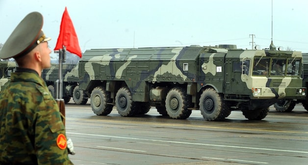 Archiefbeeld van de Russische ballistische raketten.