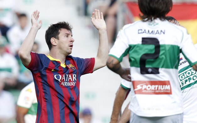 Messi vond geen gaatje in de achterhoede van Elche.