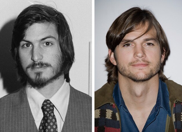 Steve Jobs en Ashton Kutcher.