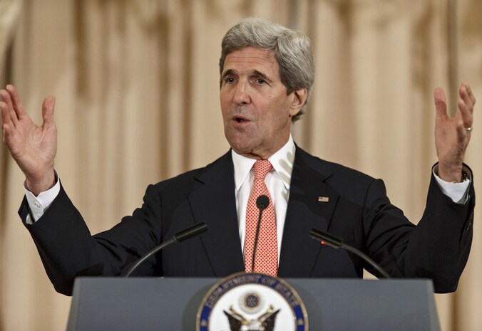 De Amerikaanse minister van Buitenlandse Zaken John Kerry.