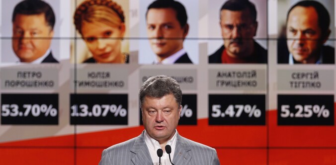 De Oekraïense nieuwe president Petro Porosjenko.