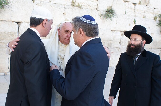 Paus Franciscus in Jeruzalem.