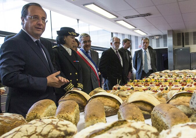 François Hollande (links) dineert deze week dubbel
