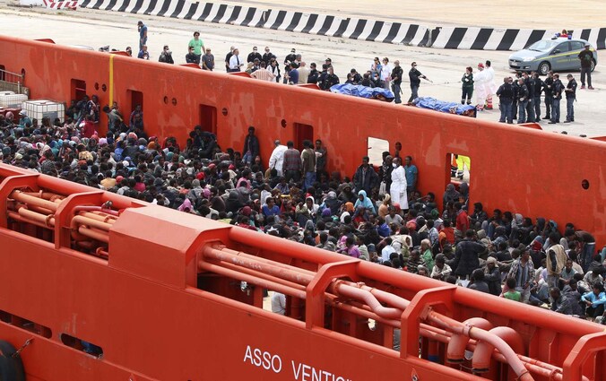 Eind mei redde de Italiaanse marine nog meer dan 3.500 migranten.