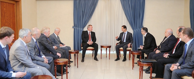 Russisch vicepremier Dmitry Rogozin bezocht eind mei Syrië.