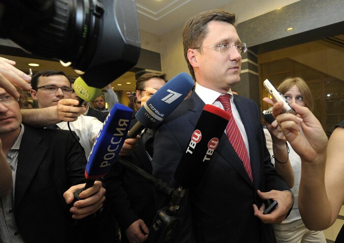 De Russische minister van Energie Alexander Novak in Brussel gisteren.