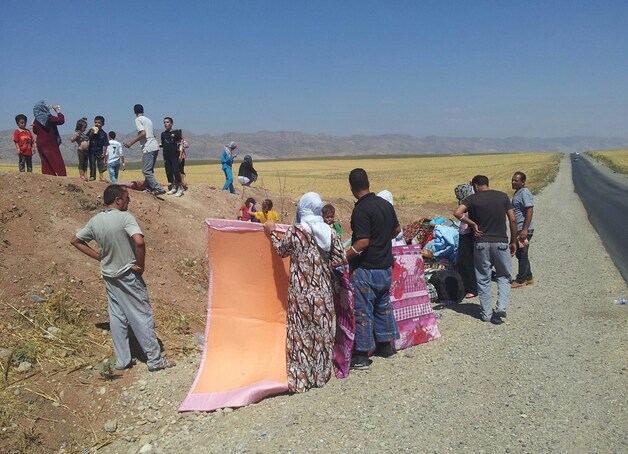 Yezidi's op de vlucht.
