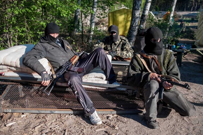 Pro-Russische separatisten in Slovjansk